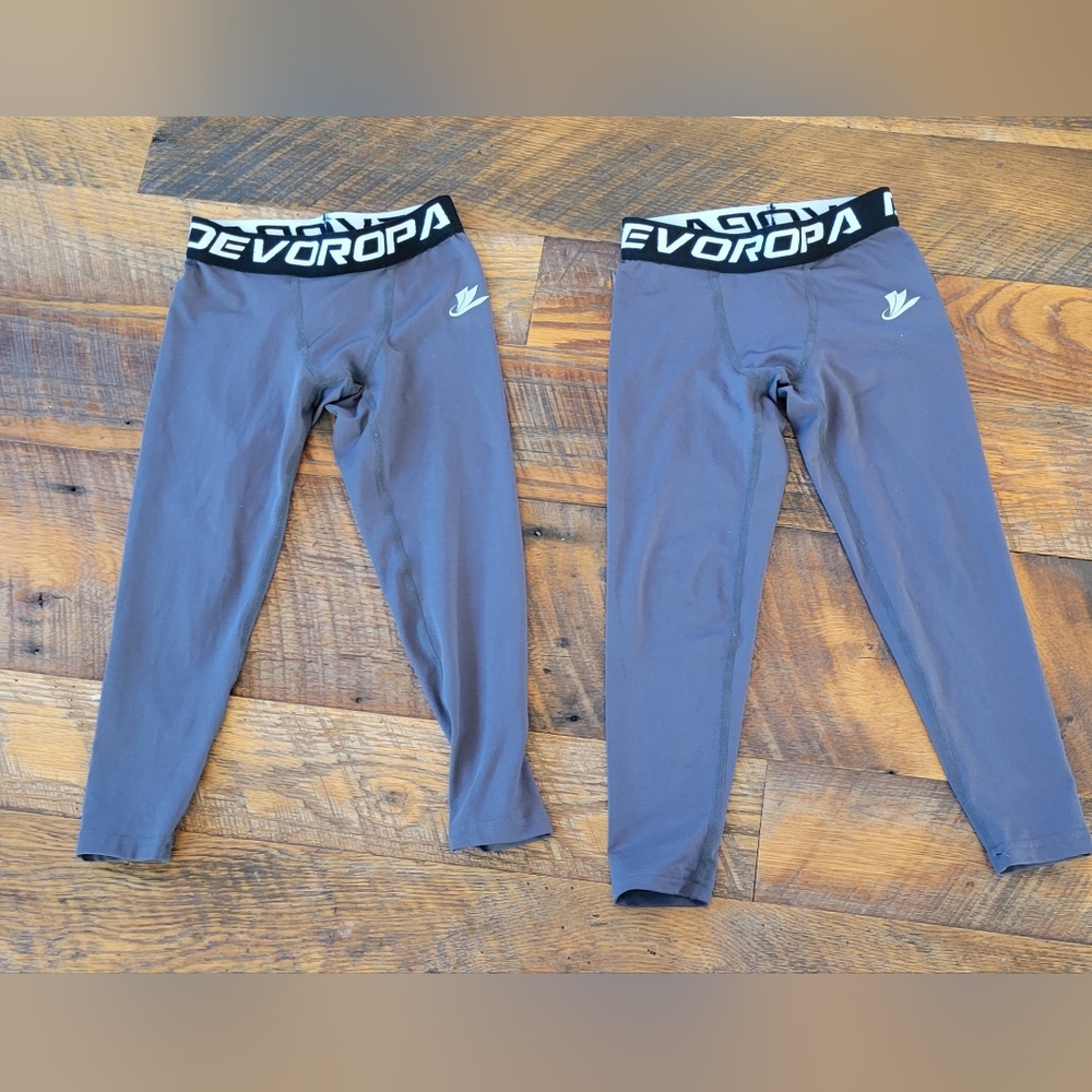 Boys Leggings- XS, Quick Dry Youth Compression Pants/Sports Tights